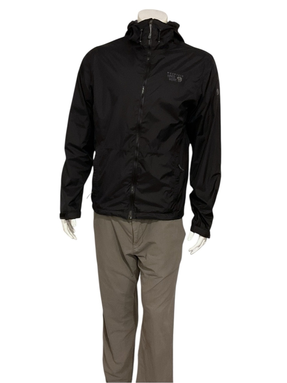 Mountain Hardwear Men’s Black Lightweight Hooded Jacket